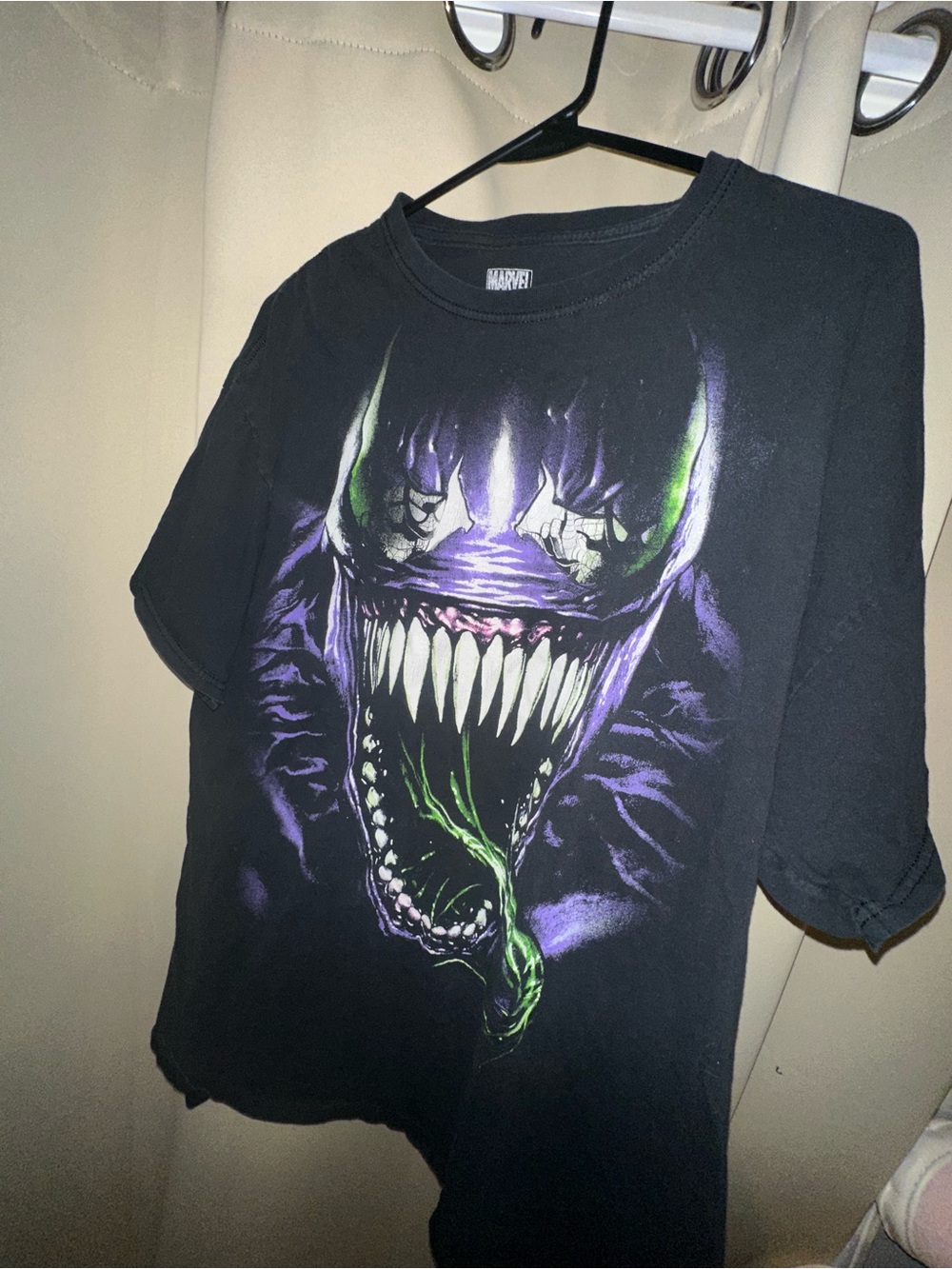 VTG Venom T-shirt SZ XL Marvel Dark Reflection Black Graphic Men’s Comic XL
